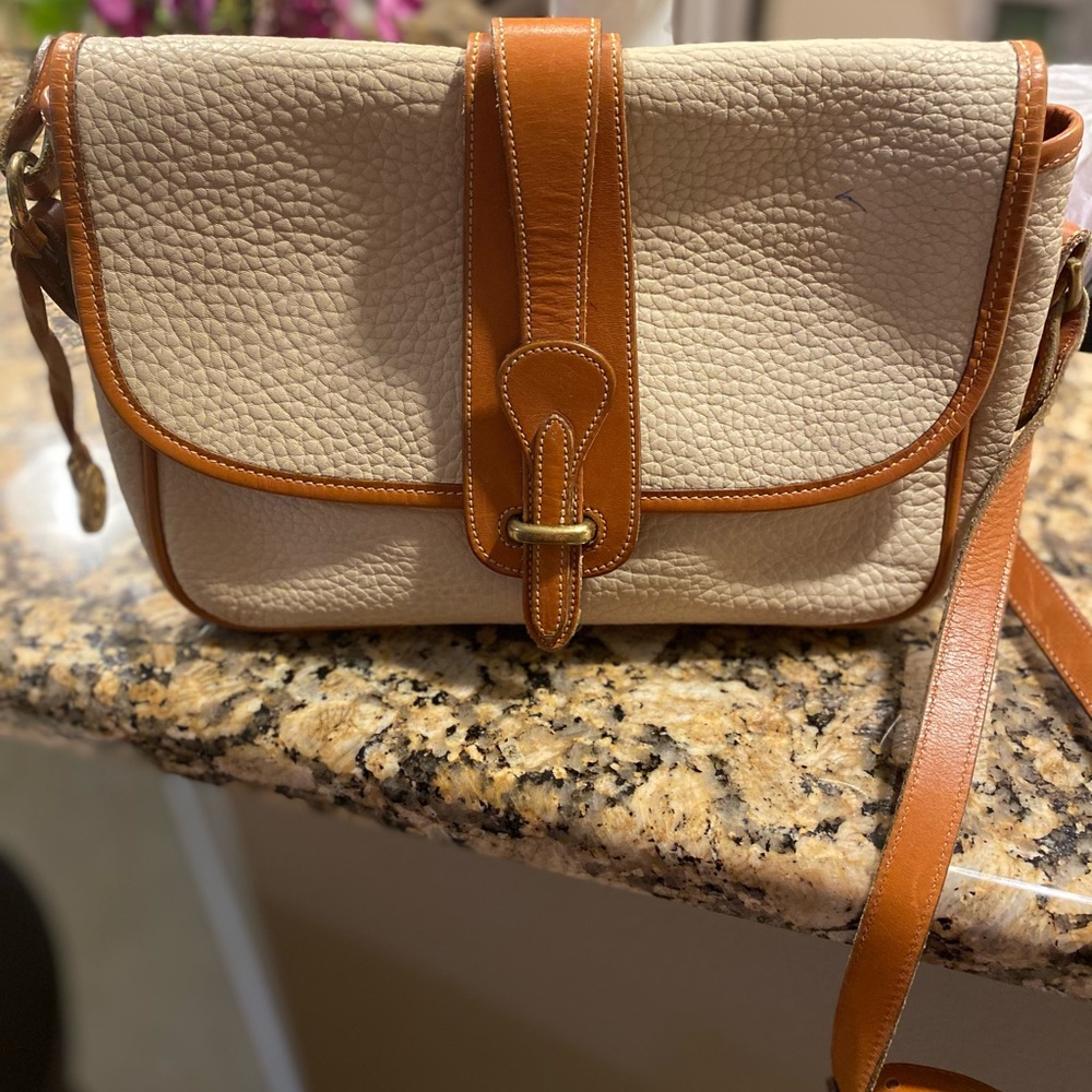 Cream Pebbled Leather Dooney & Bourke Purse
